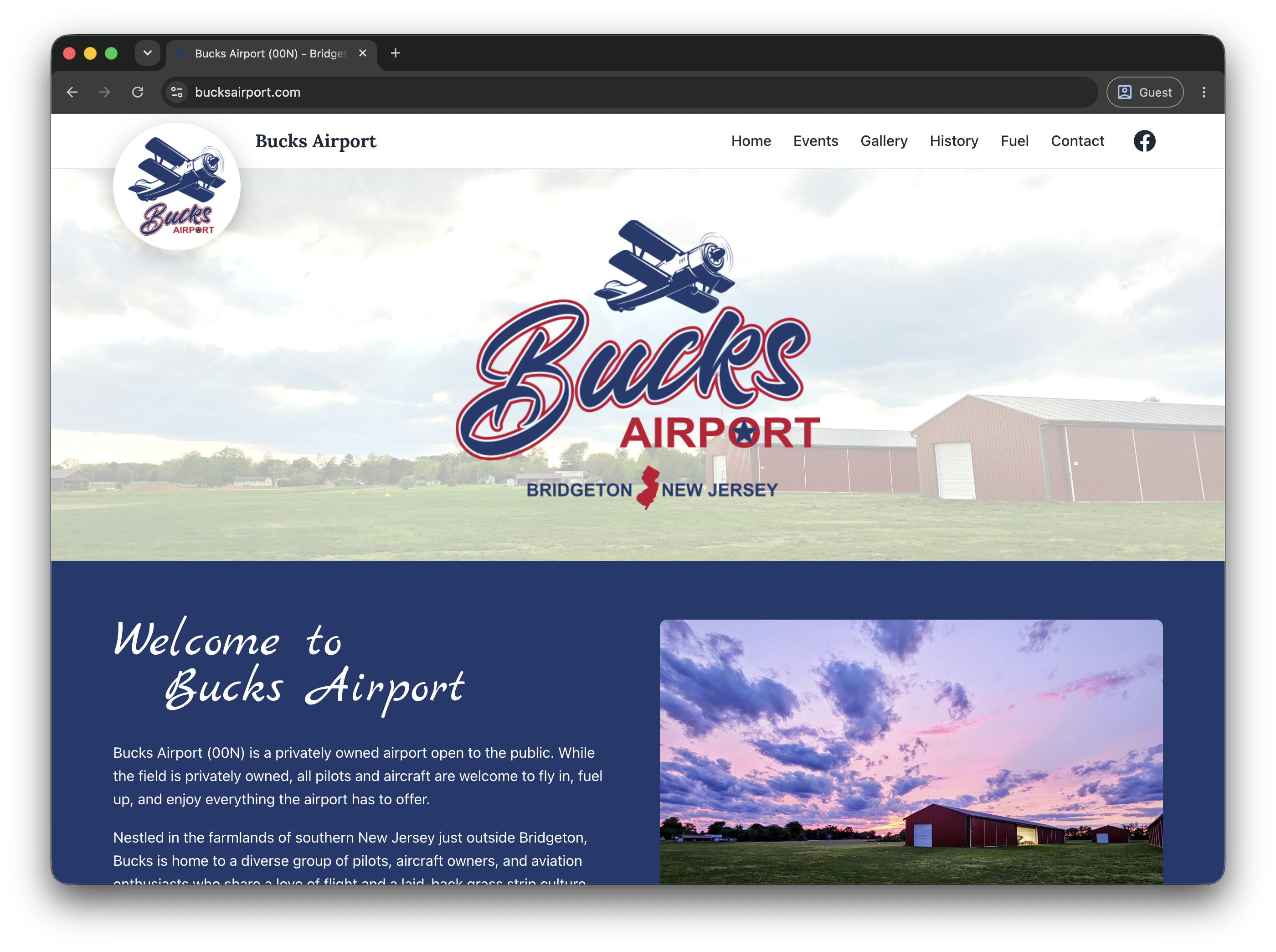 Bucks Airport Website